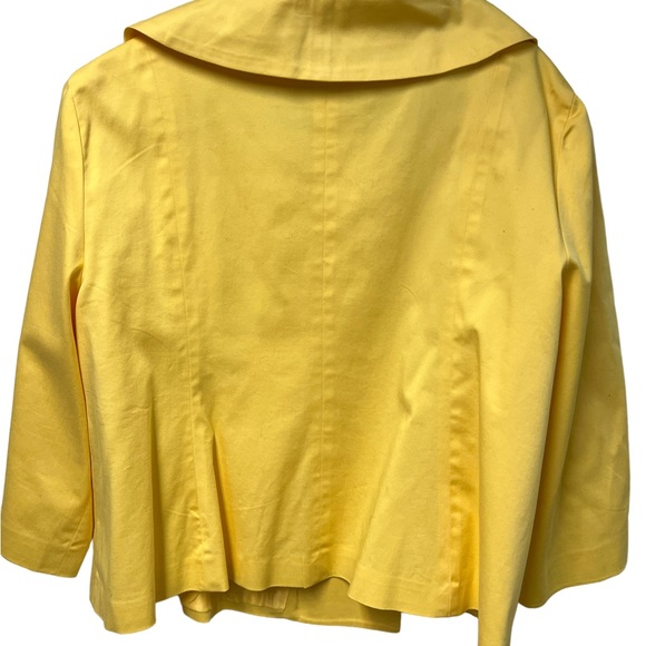 Sandro Yellow Short A-line Jacket Designer Double breast 4Big Buttons 3/4 Sleeve - Picture 7 of 11